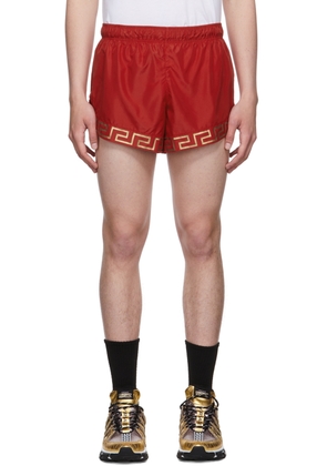 Versace Underwear Red Greca Shorts