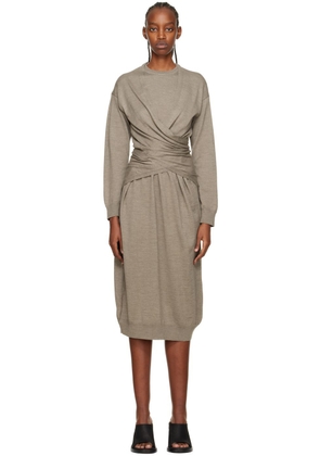 LEMAIRE Beige Wrap Midi Dress