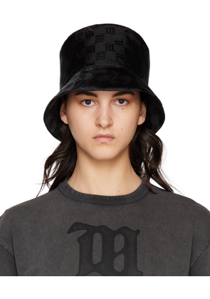 MISBHV Black Monogram Bucket Hat