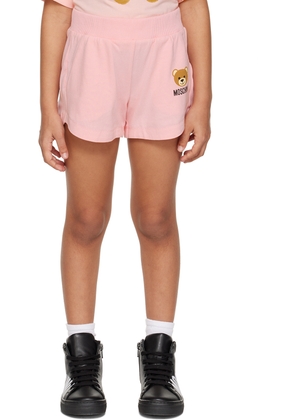 Moschino Kids Pink Teddy Bear Shorts
