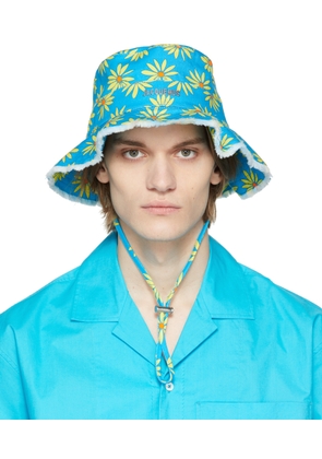 JACQUEMUS Blue & Yellow La Montagne 'Le Bob Artichaut' Bucket Hat