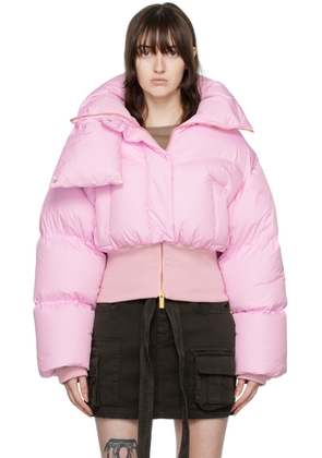 Blumarine Pink Down Padded Jacket
