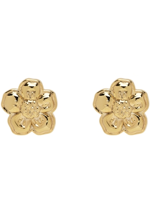Kenzo Gold Boke Flower Earrings