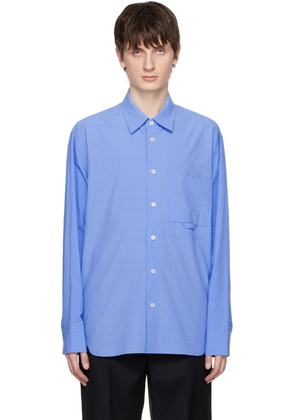 Solid Homme Blue Embrodiered Shirt