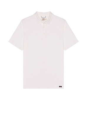 Faherty Movement Short Sleeve Polo in White. Size XL.