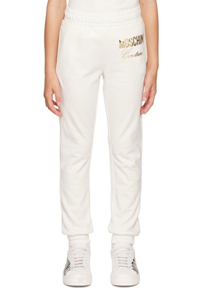 Moschino Kids White 'Couture' Lounge Pants