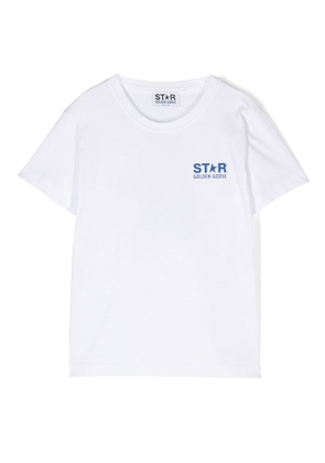 star-print cotton T-shirt - 8 WHITE/ BLUE ROYAL