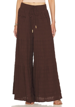 Free People In Paradise Wide Leg Pant in Chocolate. Size M.