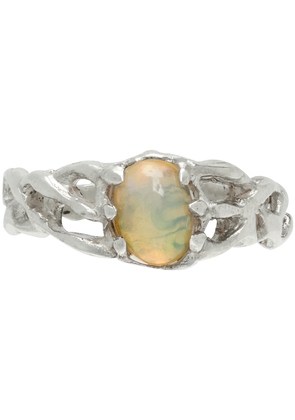 MGN SSENSE Exclusive Silver Opal Gladria Ring