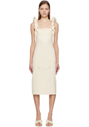 JACQUEMUS Off-White Le Papier 'La Robe Crema' Maxi Dress