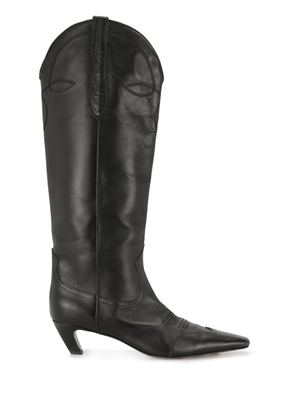 KHAITE The Dallas 50mm knee-high boots - Black