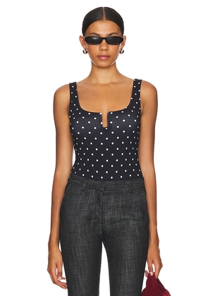Free People X Intimately FP Printed Romance In Rome Bodysuit in Black. Size M, S, XL, XS.