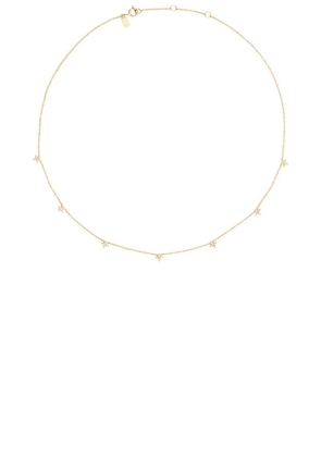 EF COLLECTION 7 Diamond Sparkle Necklace in Metallic Gold.