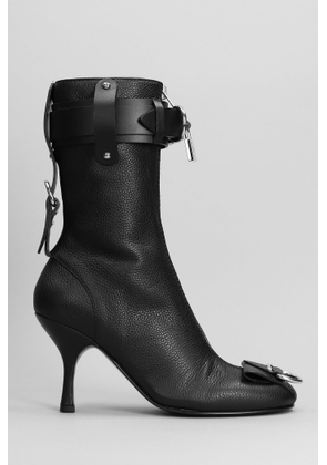 J.w. Anderson High Heels Ankle Boots In Black Leather