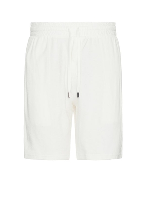 Frescobol Carioca Augusto Terry Cotton Blend Shorts in Ivory. Size M, S, XL/1X.