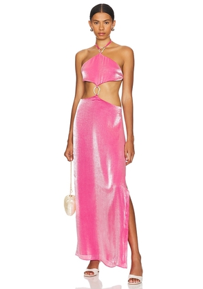 Baobab Kira Maxi Dress in Pink. Size M, S, XL, XS.
