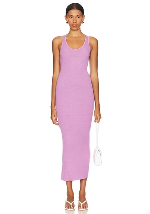 Enza Costa Knit Maxi Dress in Pink. Size L, S, XL, XS.