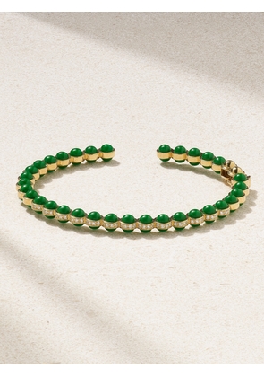 L’Atelier Nawbar - The Chlorine 18-karat Gold, Enamel And Diamond Bracelet - Green - 16