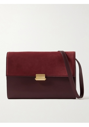 The Row - Laurie Suede And Leather Shoulder Bag - Burgundy - One size