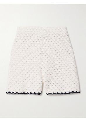Zimmermann - Halliday Crocheted Cotton Shorts - Ivory - 00,0,1,2,3,4