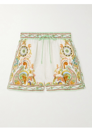 ALÉMAIS - Pinball Printed Linen Shorts - Multi - UK 4,UK 6,UK 8,UK 10,UK 12,UK 14,UK 16