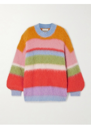 ALÉMAIS - Sporty Striped Brushed Alpaca-blend Sweater - Multi - xx small,x small,small,medium,large,x large