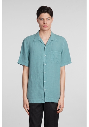 Massimo Alba Venice Shirt In Green Linen