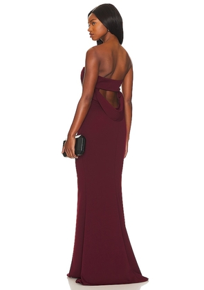 Katie May Mary Kate Gown in Wine. Size M, S, XL.