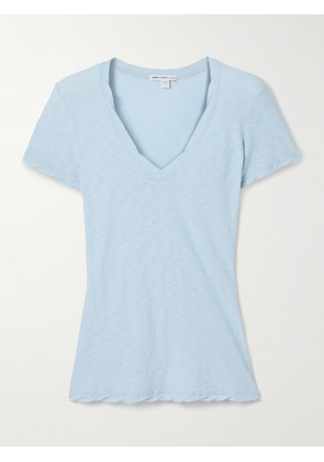 James Perse - Casual Slub Cotton-jersey T-shirt - Blue - 0,1,2,3,4
