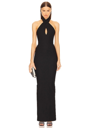 Michael Costello x REVOLVE Fritz Gown in Black. Size S.