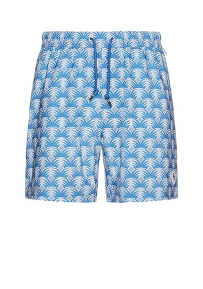 Original Penguin All Over Print Recycled Swim Short in Blue. Size M, S, XL/1X.