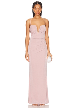 Katie May Erykah Gown in Mauve. Size M, S, XL, XS, XXS.