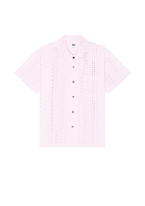 Obey Sunday Shirt in Pink. Size S, XL/1X.