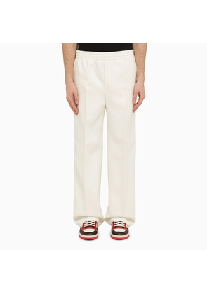Gucci White Trousers With Web Ribbon