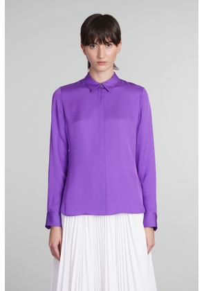 Theory Shirt In Viola Silk