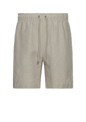 onia Air Linen 6 Pull On Short in Taupe. Size M, XL/1X.