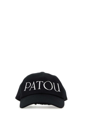 Patou Black Cotton Baseball Cap