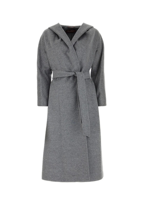 Max Mara Studio Grey Wool Bdanton Coat