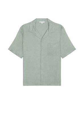 onia Viscose Vacation Shirt in Sage. Size S, XL/1X.