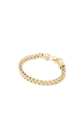 Vitaly Kusari Bracelet in Metallic Gold. Size 8.