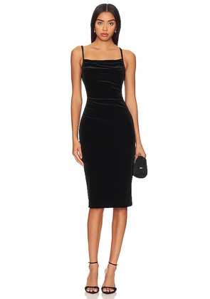 1. STATE Bias Velvet Slip Dress in Black. Size M, S.