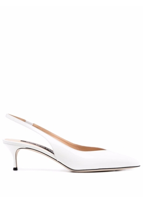 Sergio Rossi pointed-toe slingback pumps - White