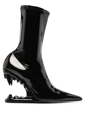 Gcds Morso 120mm vinyl ankle boots - Black
