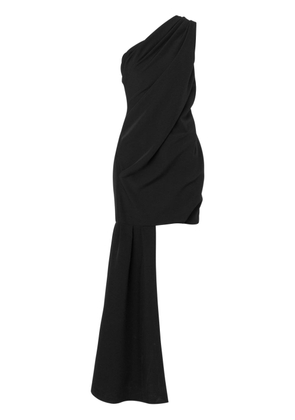 MOSCHINO JEANS one-shoulder draped minidress - Black
