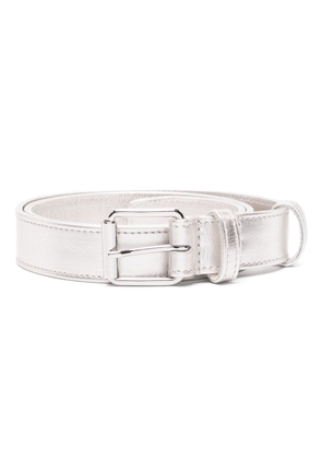 Comme Des Garçons Wallet metallic leather belt - Silver