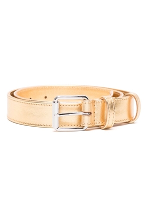 Comme Des Garçons Wallet metallic leather belt - Gold