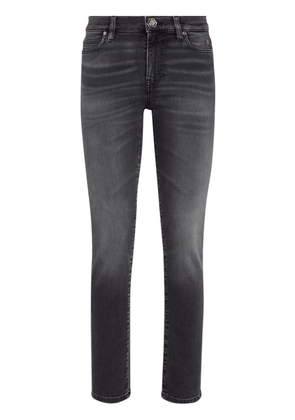 Philipp Plein logo-appliquéd skinny jeans - Black