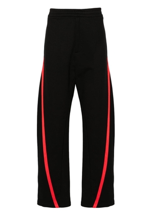 Alexander McQueen striped mid-rise track trousers - Black