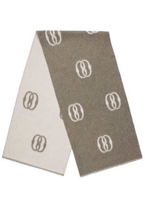 Bally logo-print wool scarf - Neutrals