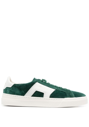 Santoni low-top suede sneakers - Green